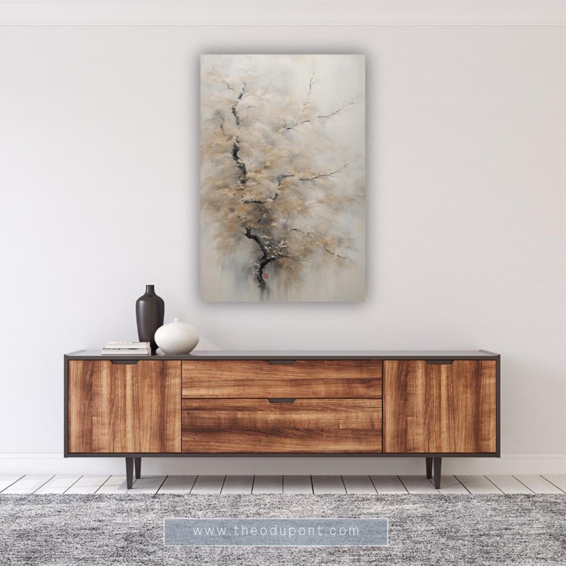 Japandi Zen Wabi Sabi Minimalist Japanese Ink Wash Art - Image 2
