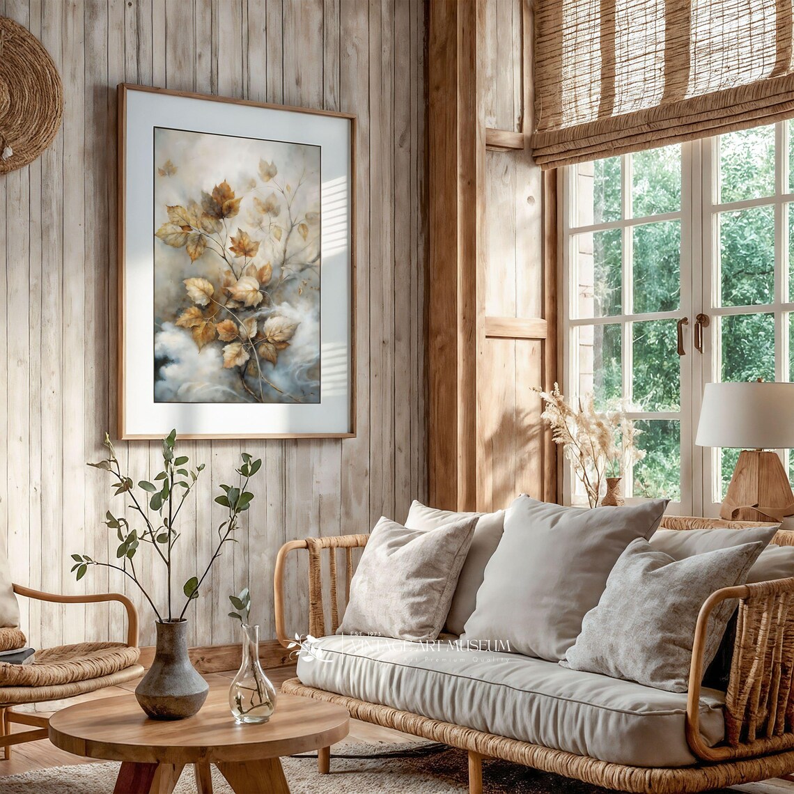 Maple Branch Painting, Vintage Style Autumn Art Print - Image 2