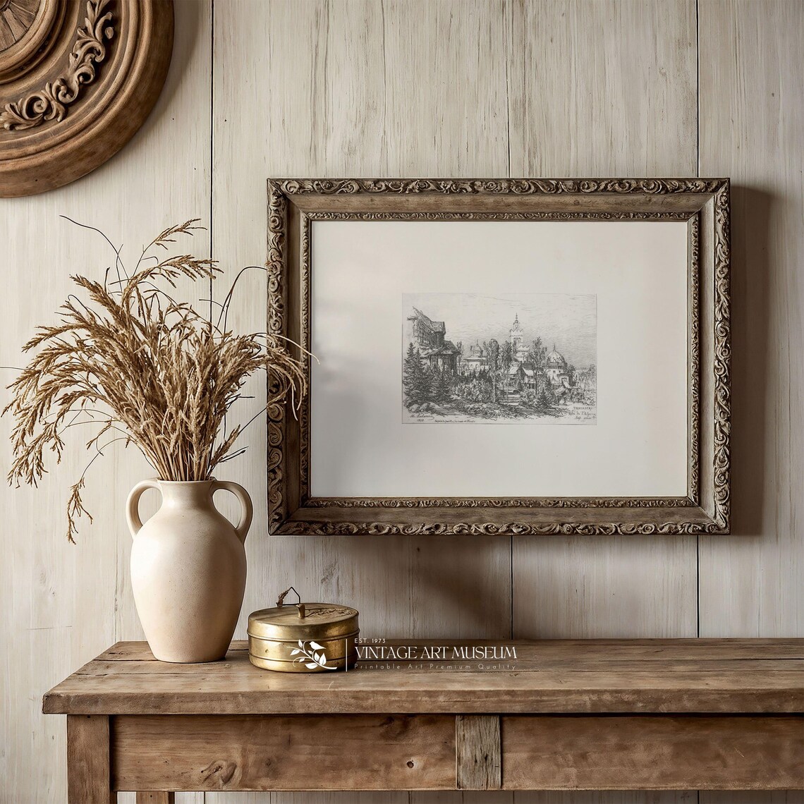 Paris Vintage Cityscape Sketch, Travel Poster - Image 3
