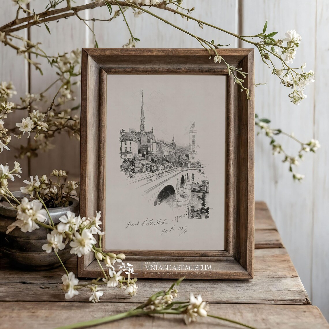 Vintage Paris Architecture Sketch, Minimalist Art Print - Image 3