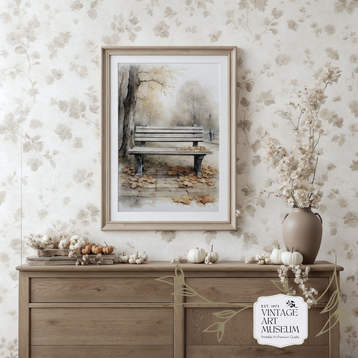 Autumn Leaves Countryside Art Print, Fall Decor - Image 3