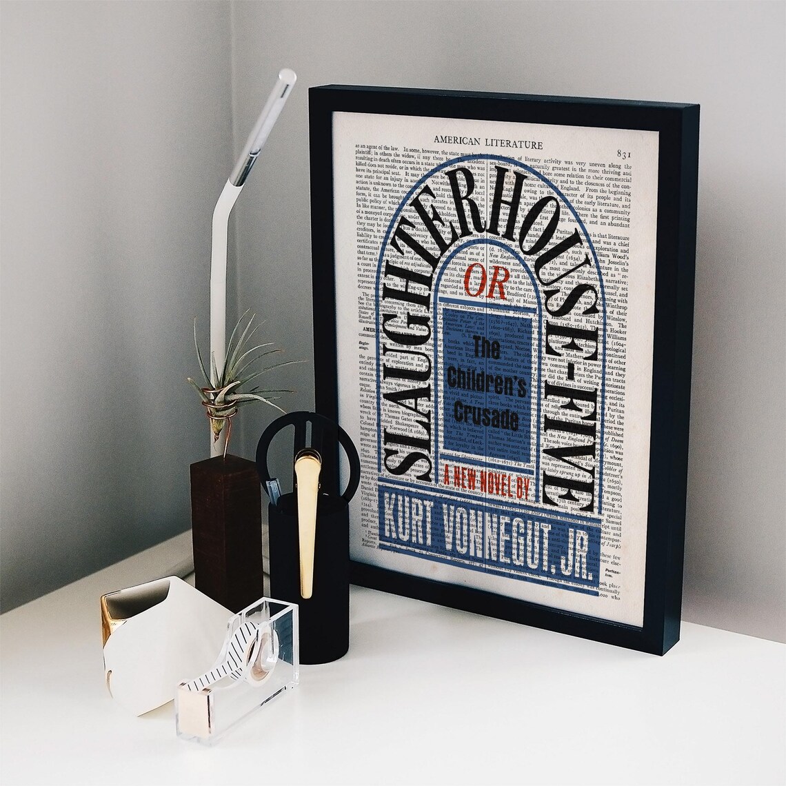 Kurt Vonnegut Slaughterhouse Five Novel Vintage Book Page Art Print Poster - Image 2