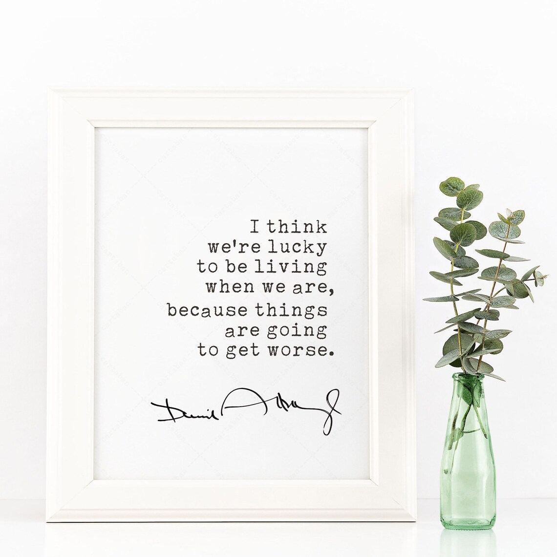 David Attenborough Quote, Climate Change Poster - Image 2