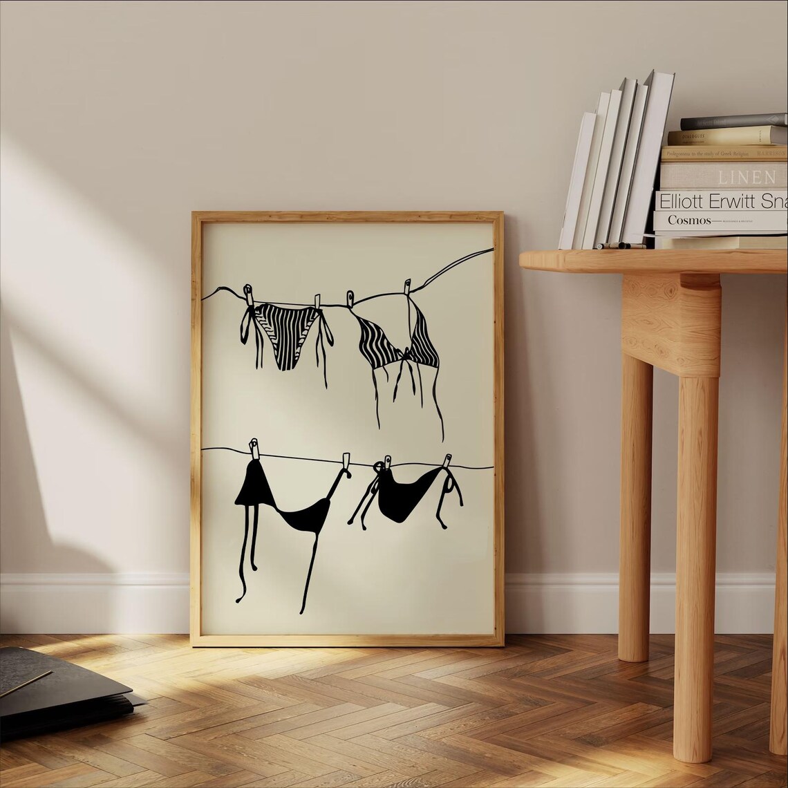 Pair of Bikini Retro Room Decor Art Print - Image 3
