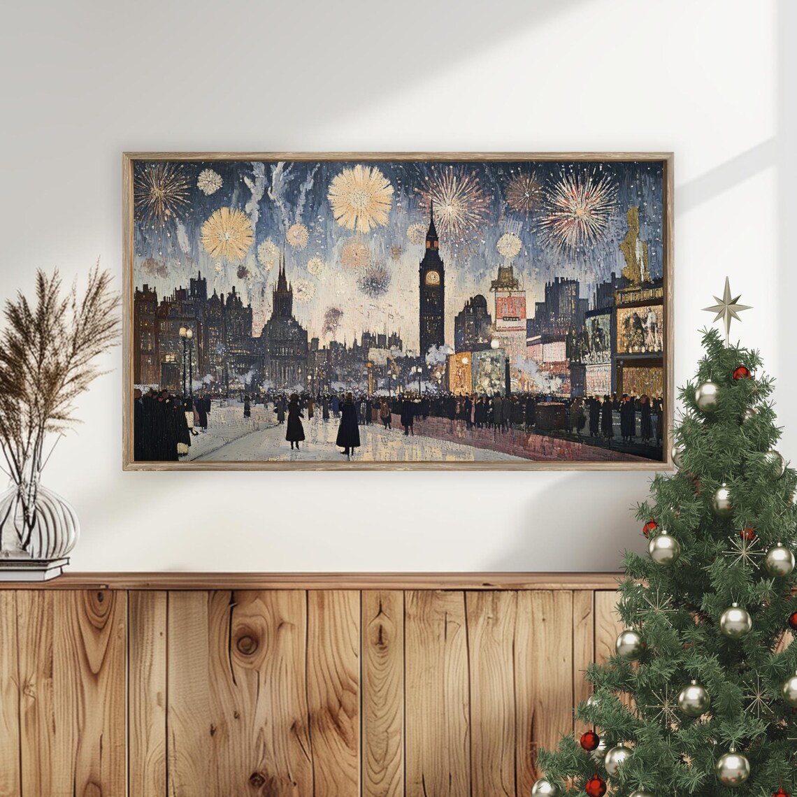 Big Ben New Year Fireworks London City Celebration Painting Poster - Image 5
