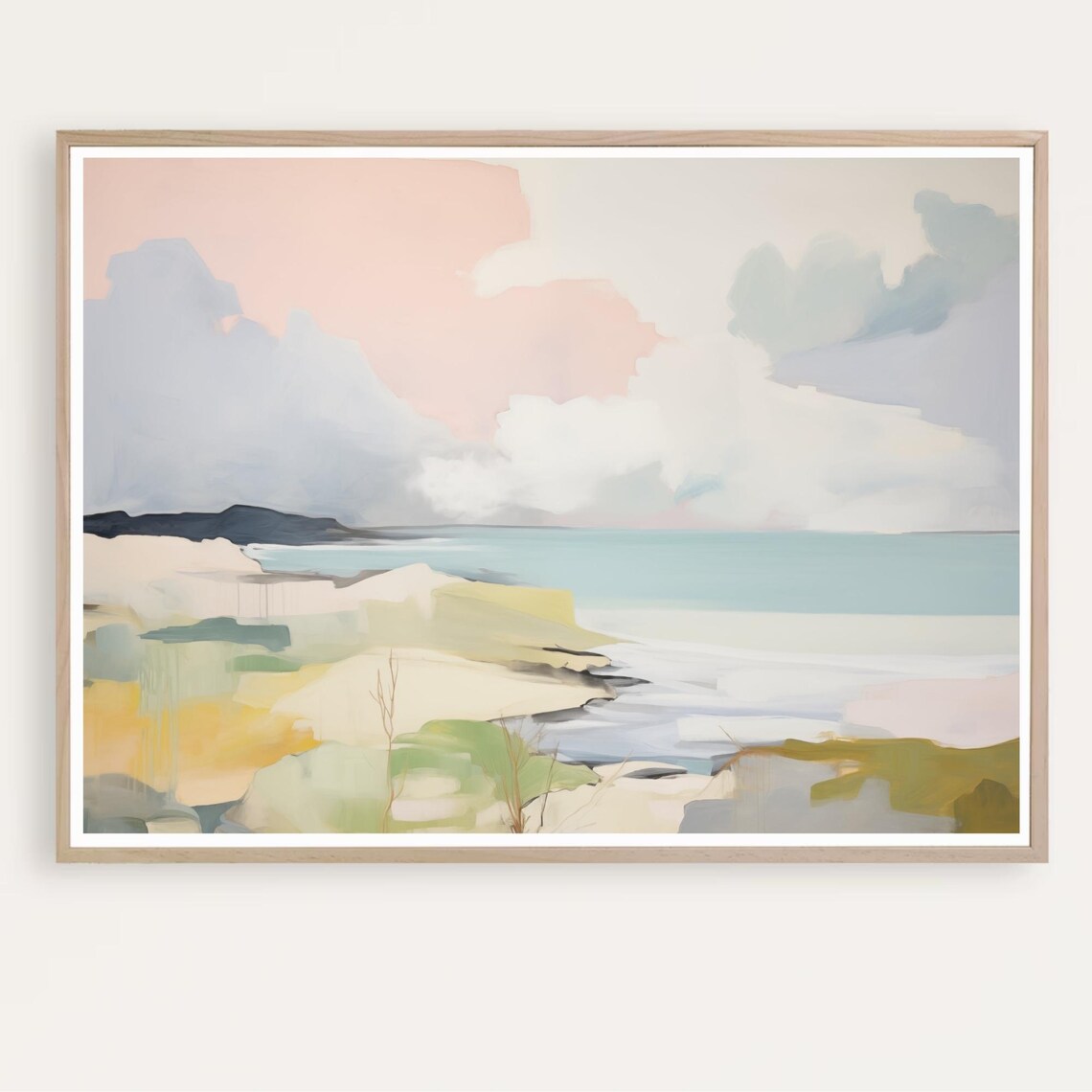 Ocean Abstract Seascape Art Print, Modern Coastal Decor