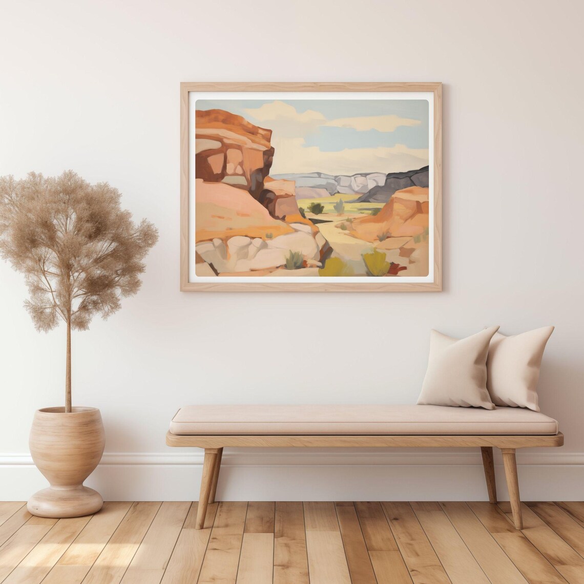 Arizona Desert Mountain Abstract Landscape Art Print - Image 3