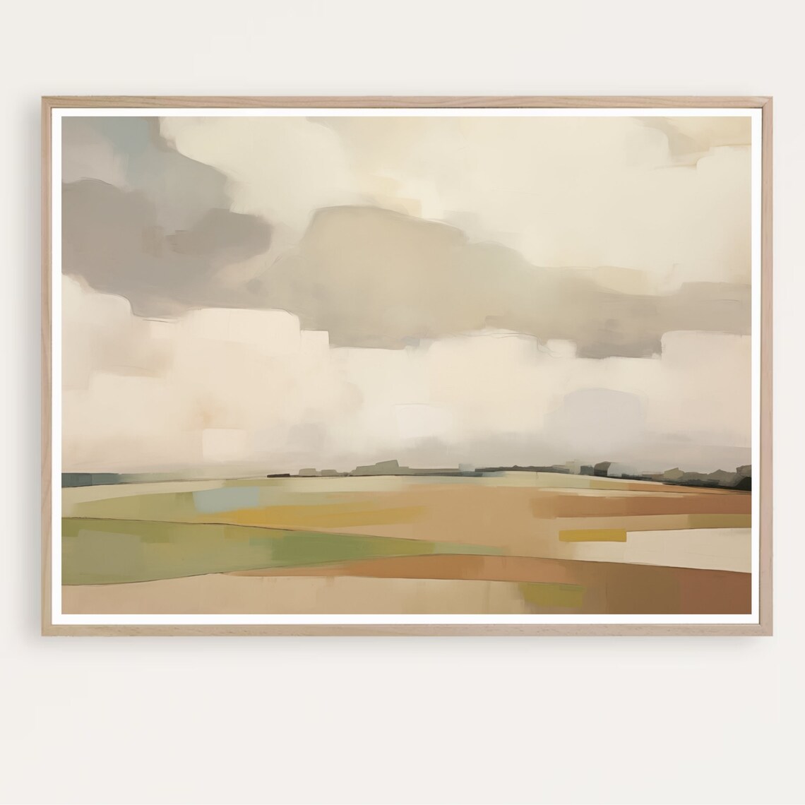 Neutral Abstract Landscape Print, Modern Landscape
