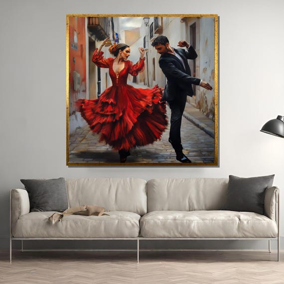 Flamenco Dance Street Art, Spanish Passion Painting