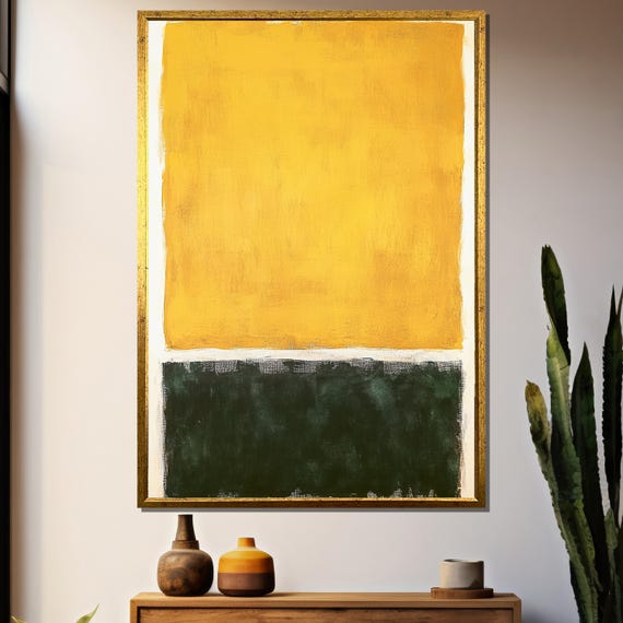 Mark Rothko Abstract Yellow And Green Color Field