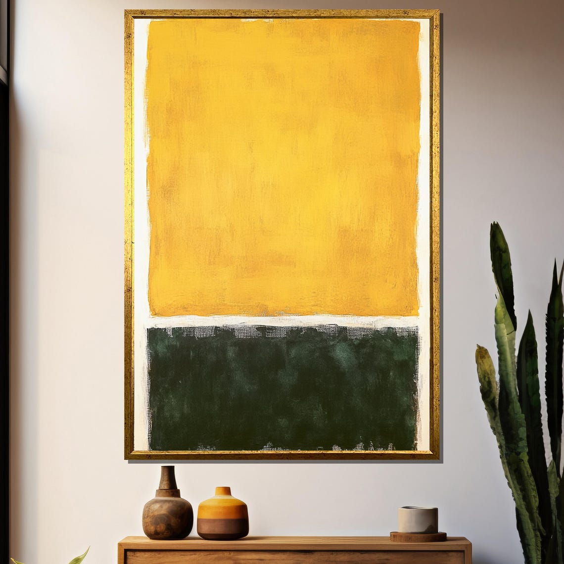 Mark Rothko Abstract Yellow And Green Color Field