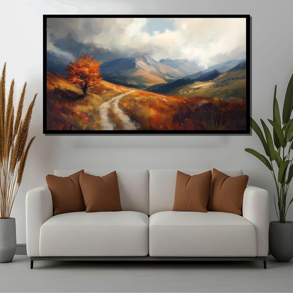 Lvaro Castagnet Autumn Path, Dramatic Mountain Painting - Image 2