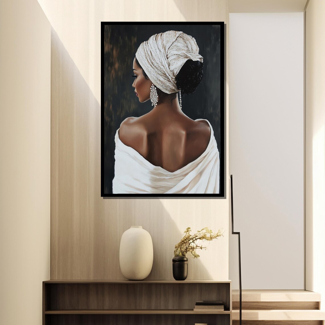 Elegant African Woman, Modern Interiors Gift - Image 2