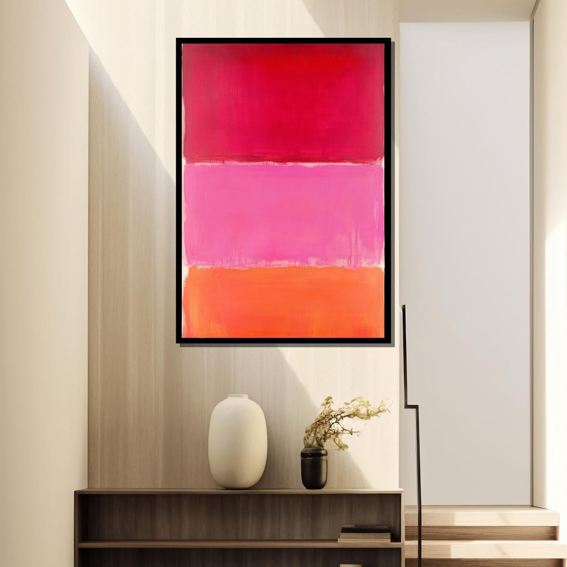 Mark Rothko Painting, Bold Abstract Blocks - Image 2