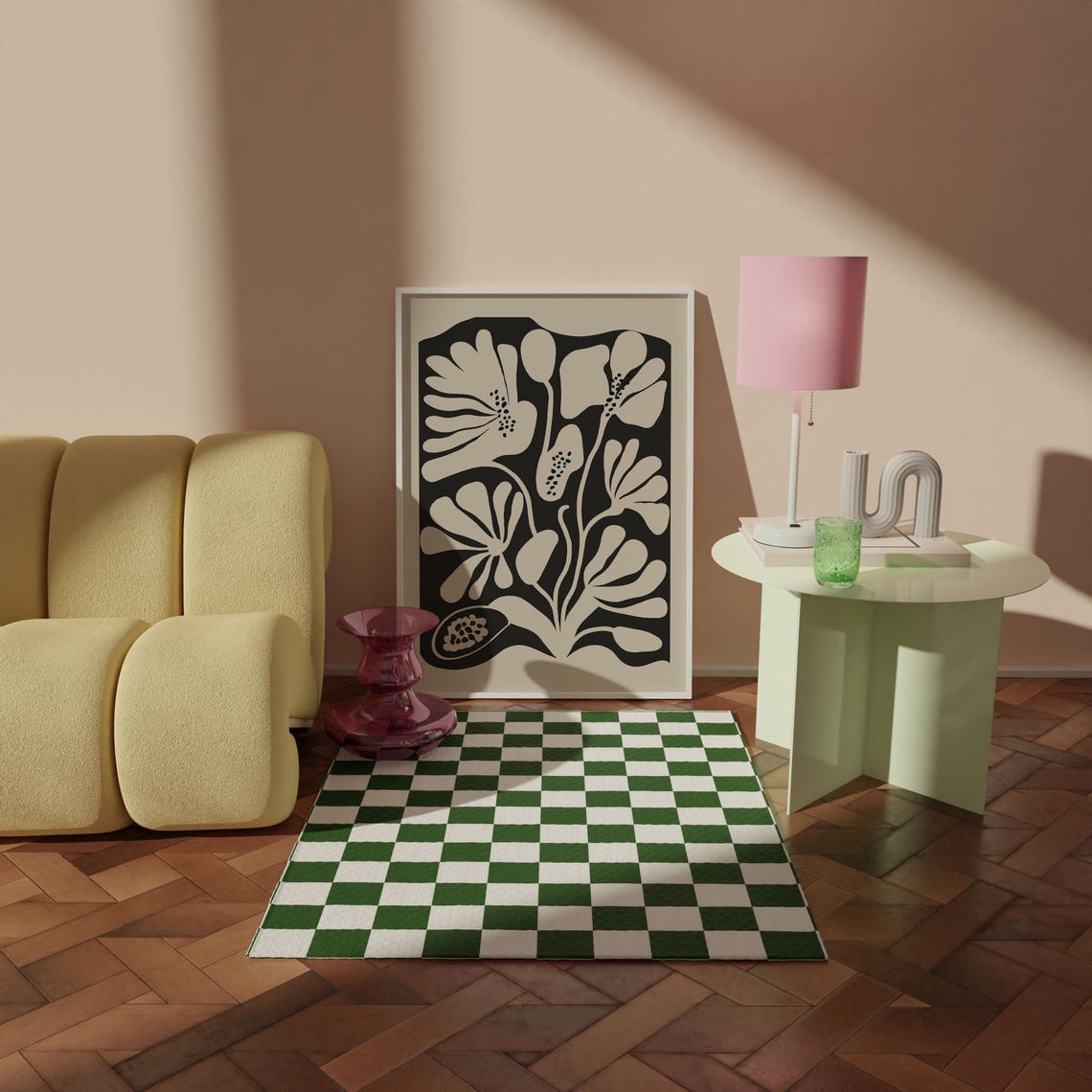 Moody Black Floral Abstract Botanical Poster in Matisse Cut-Out Style - Image 4