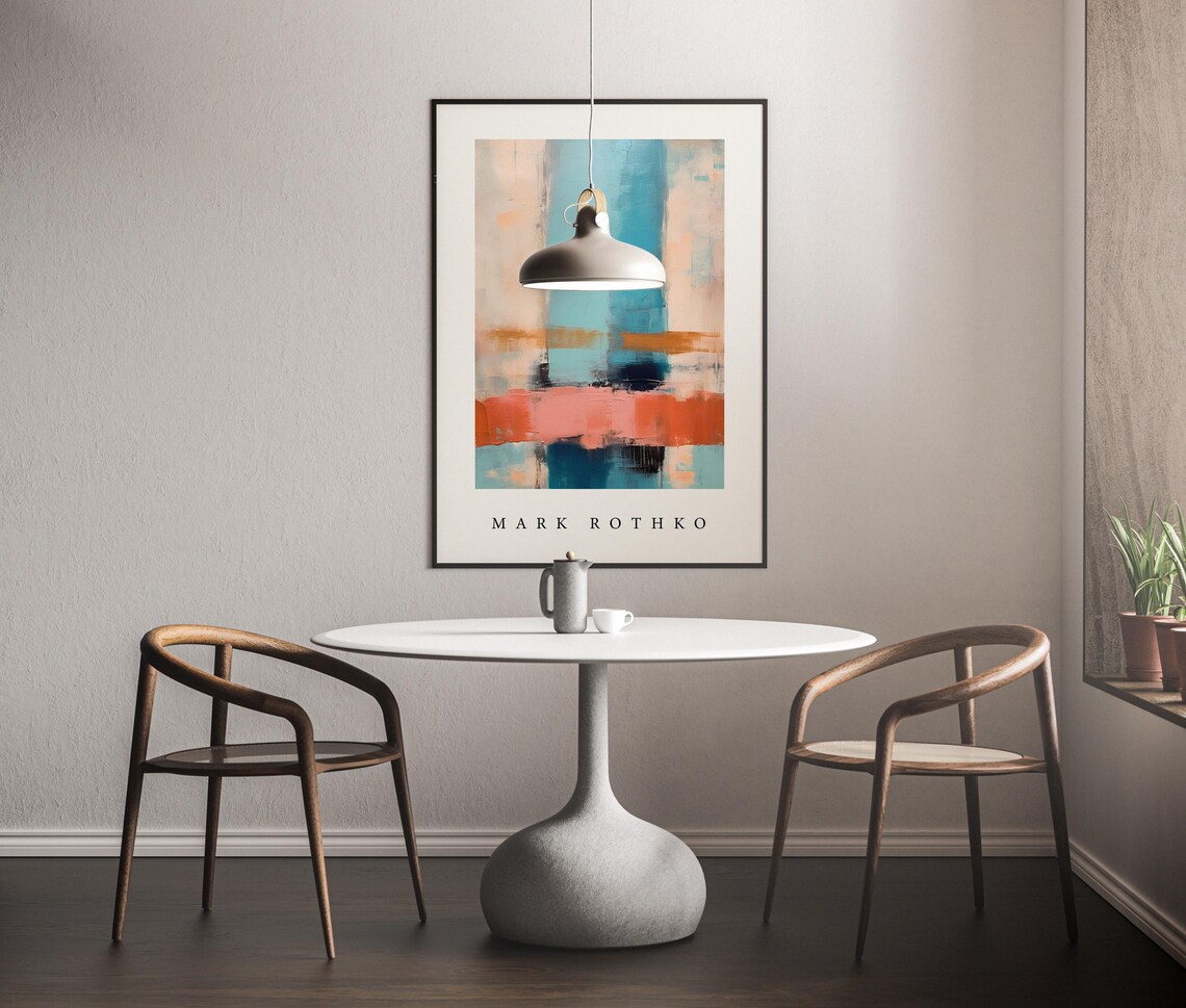 Mark Rothko Abstract Pinkblue Art Print - Image 3
