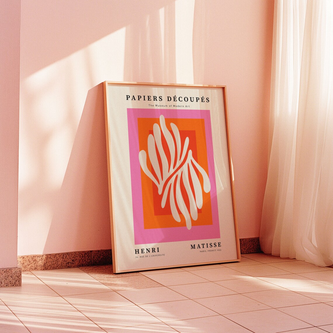 Matisse Cutouts Beige Poster, 60s Retro Decor - Image 5