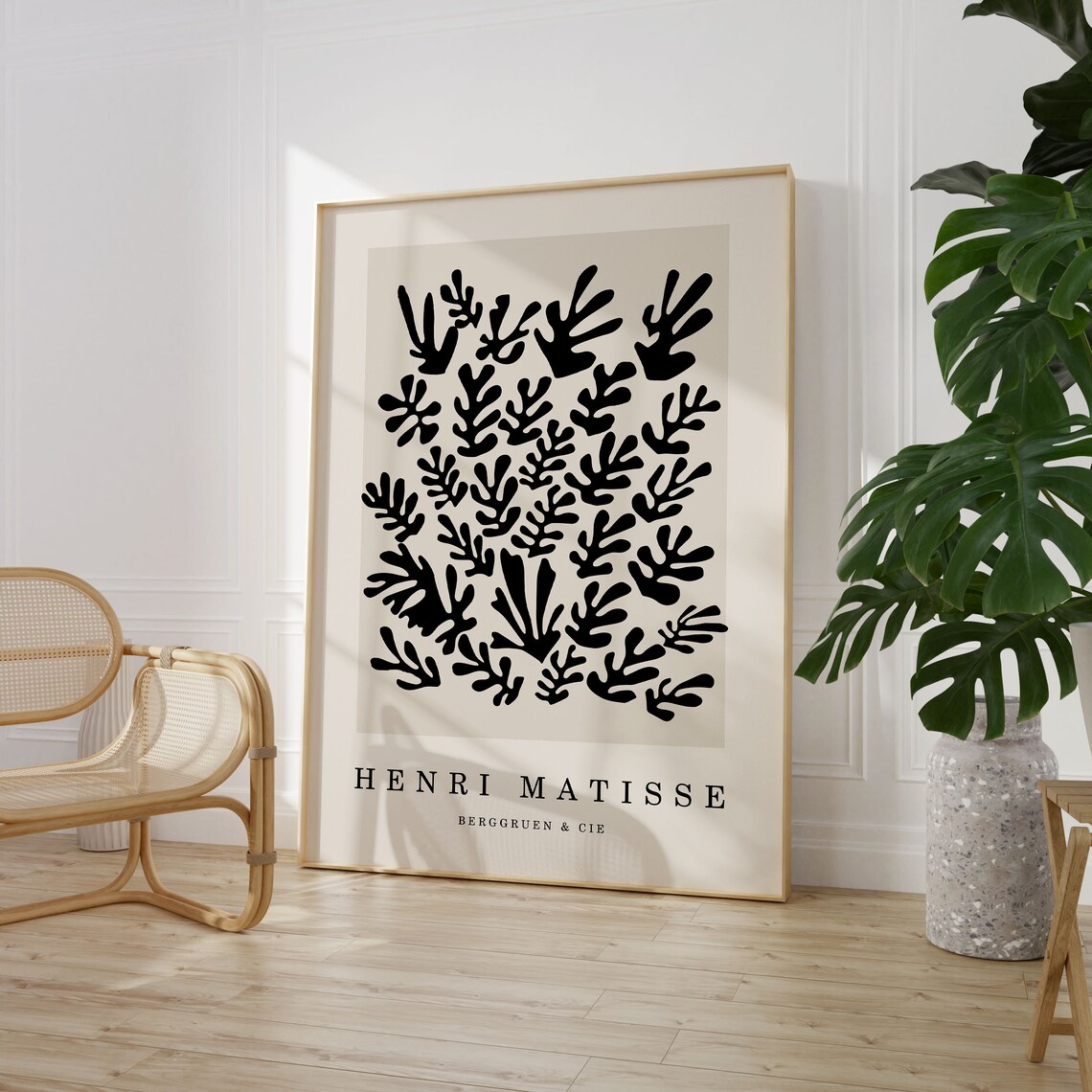 Matisse Beige Poster, Boho Minimalist Art Print