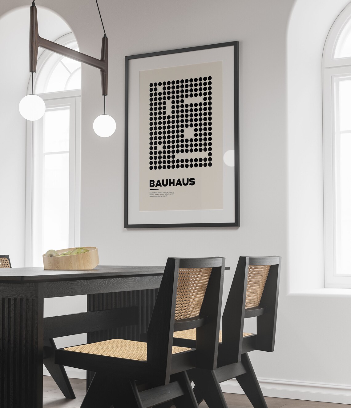 Blackwhite Geometric Bauhaus Poster, Office Decor - Image 2