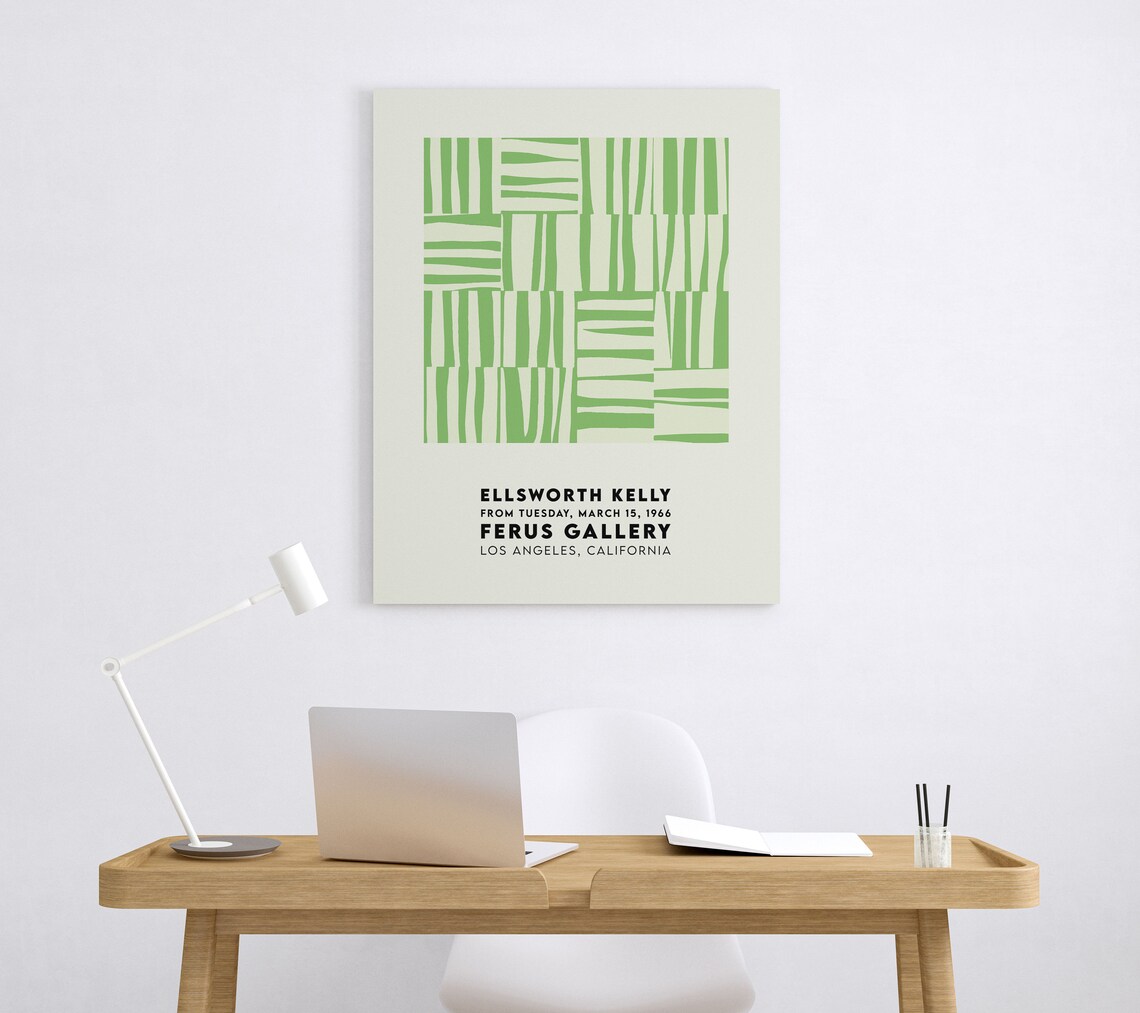 Ellsworth Kelly Exhibition Poster, Green Stripes Print - Image 5