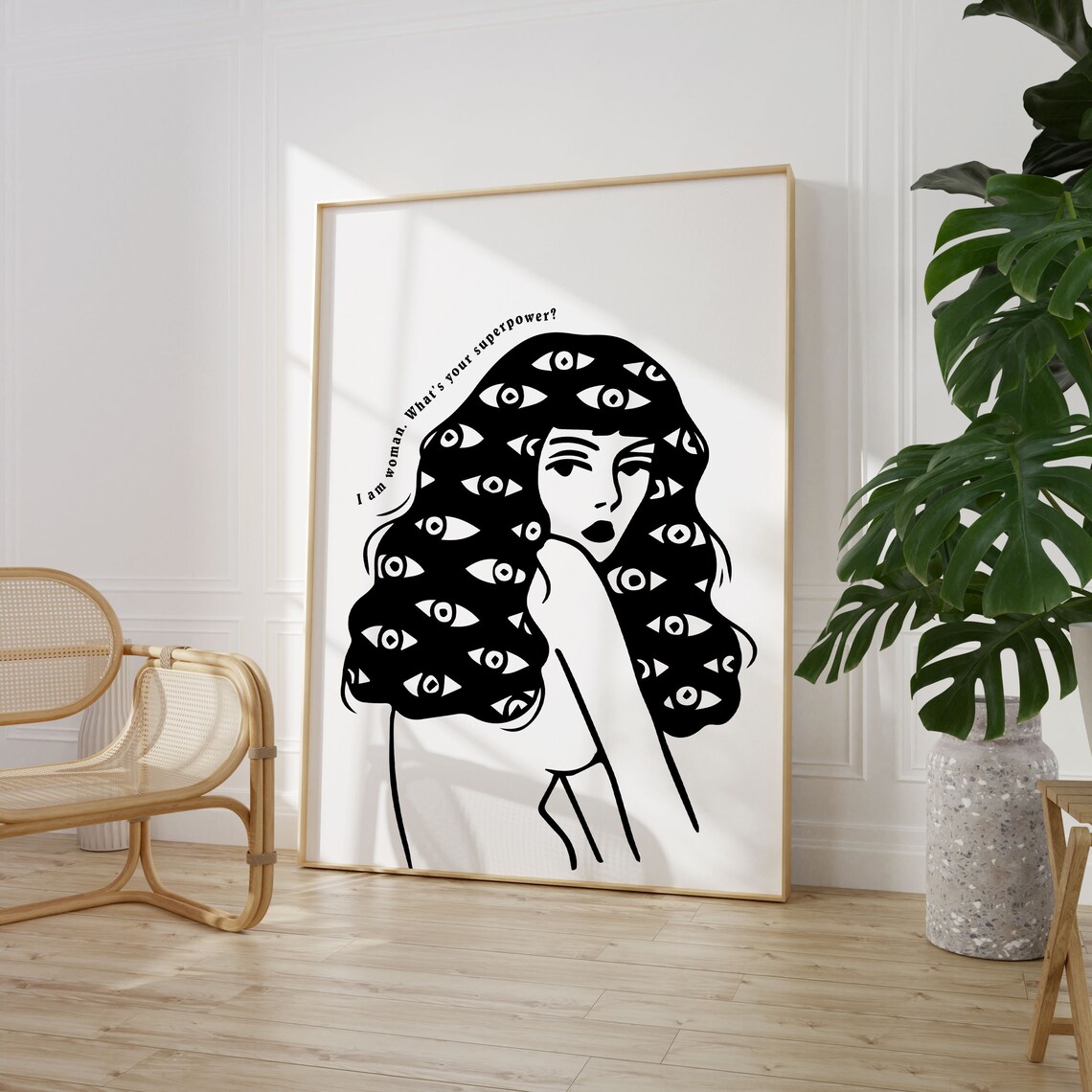 Pop Art Inspirational Woman Quotes Poster, Eclectic Decor