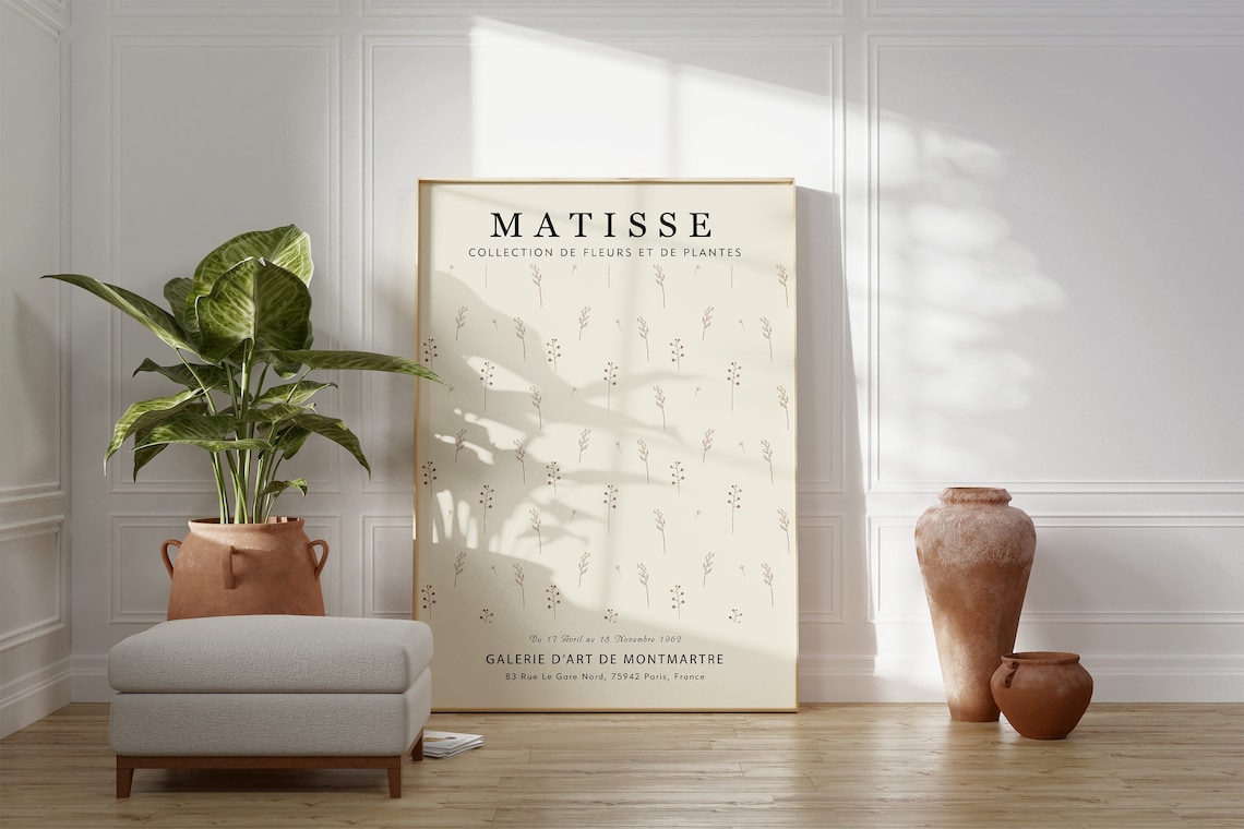 Matisse Flower Market Botanical Poster, Tokyo