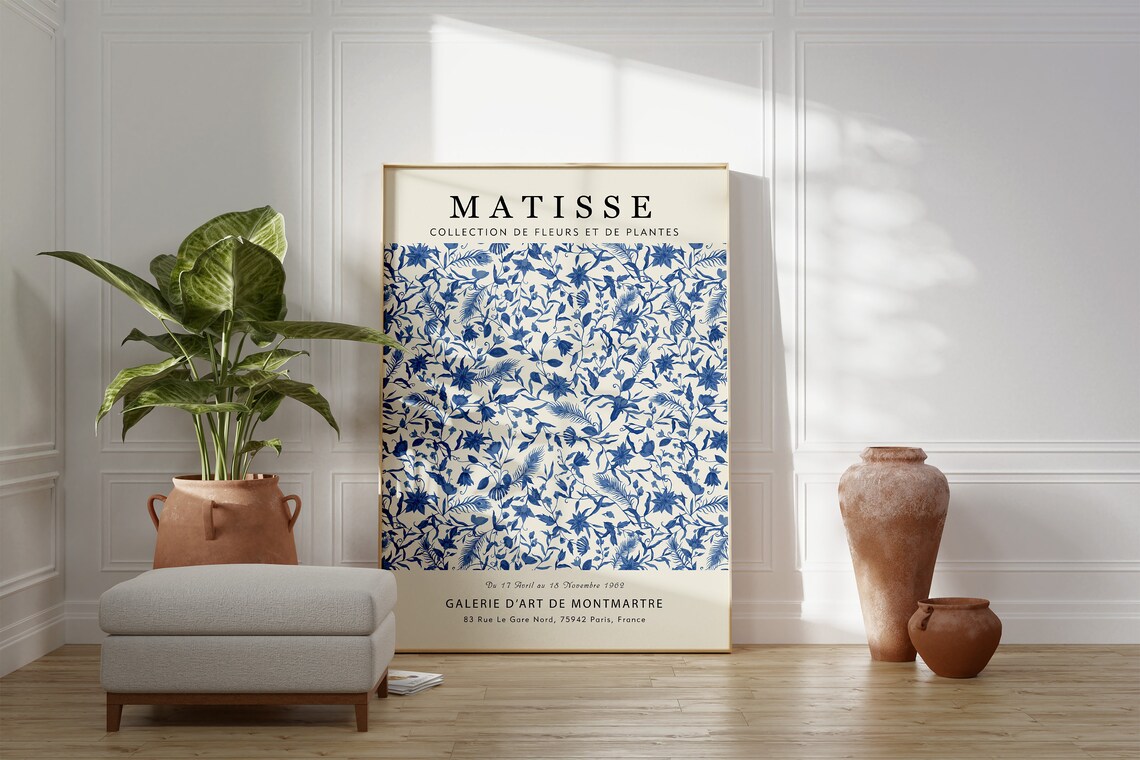 Matisse Flower Market Poster, Tokyo Botanical Print