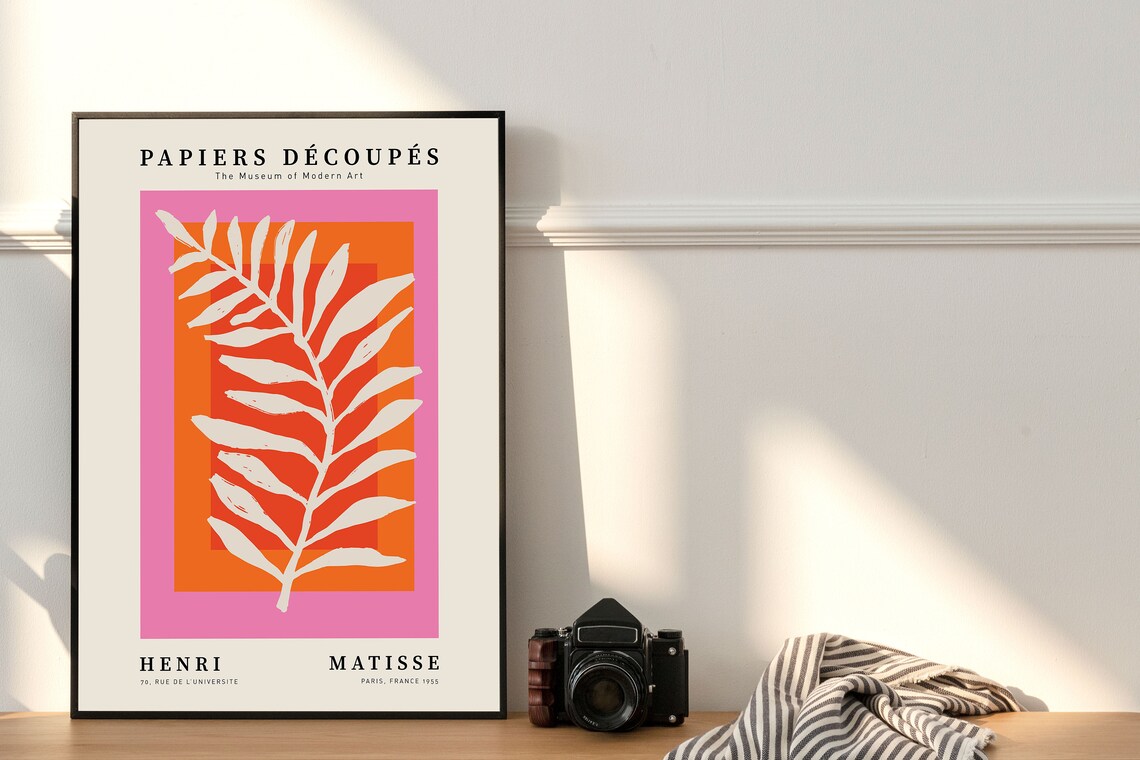 Matisse Beige Pinkorange Poster Art Print - Image 3