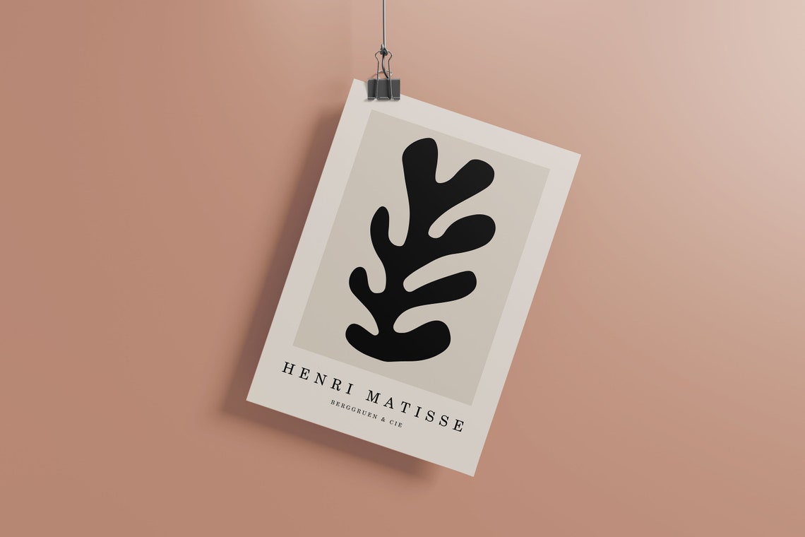 Henri Matisse Black Cutout Frond Bold Neutral Minimalist Poster - Image 2