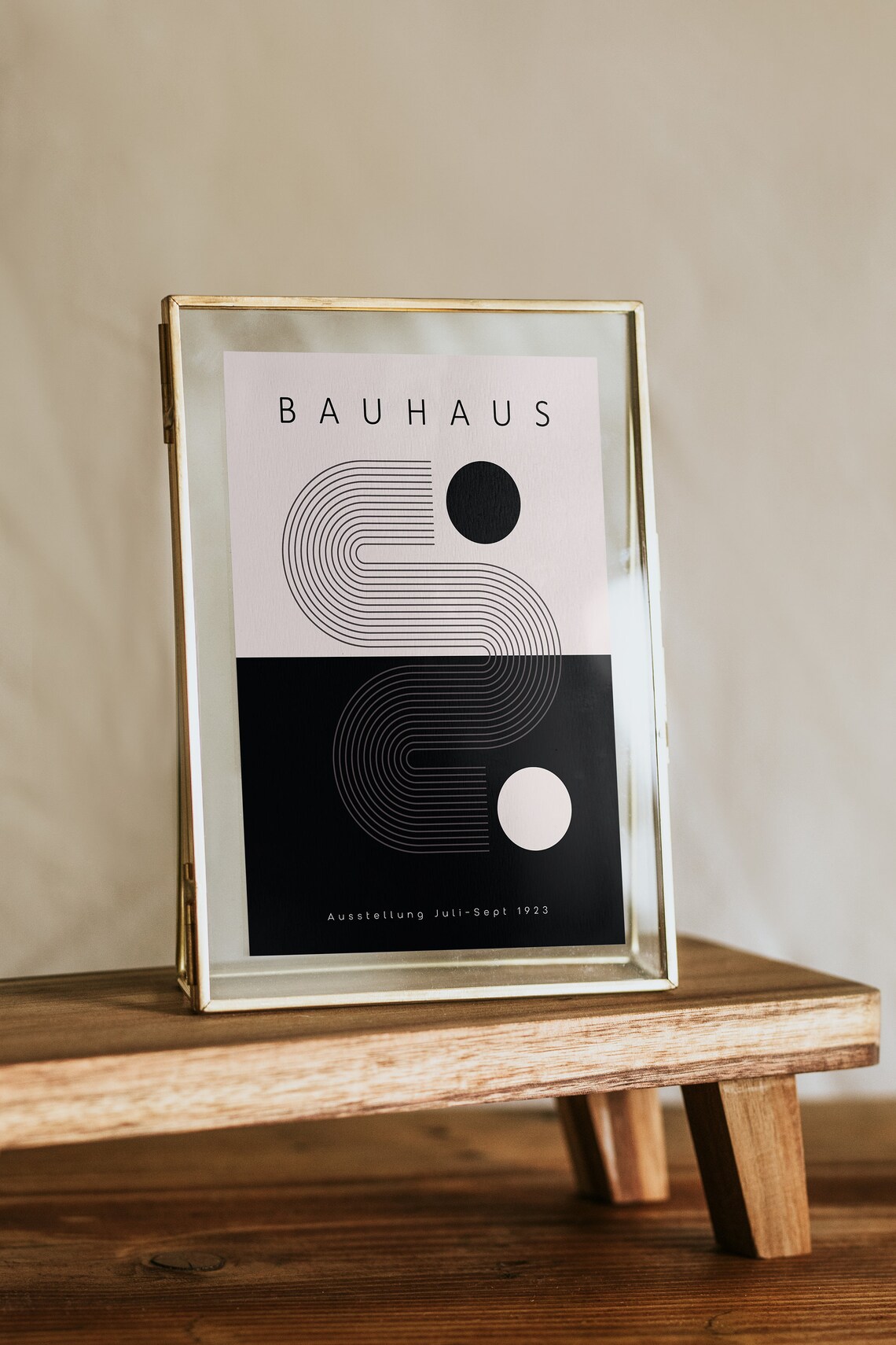 Bauhaus 1923 Exhibition Geometric Abstract Black White Minimalist Poster - Image 3