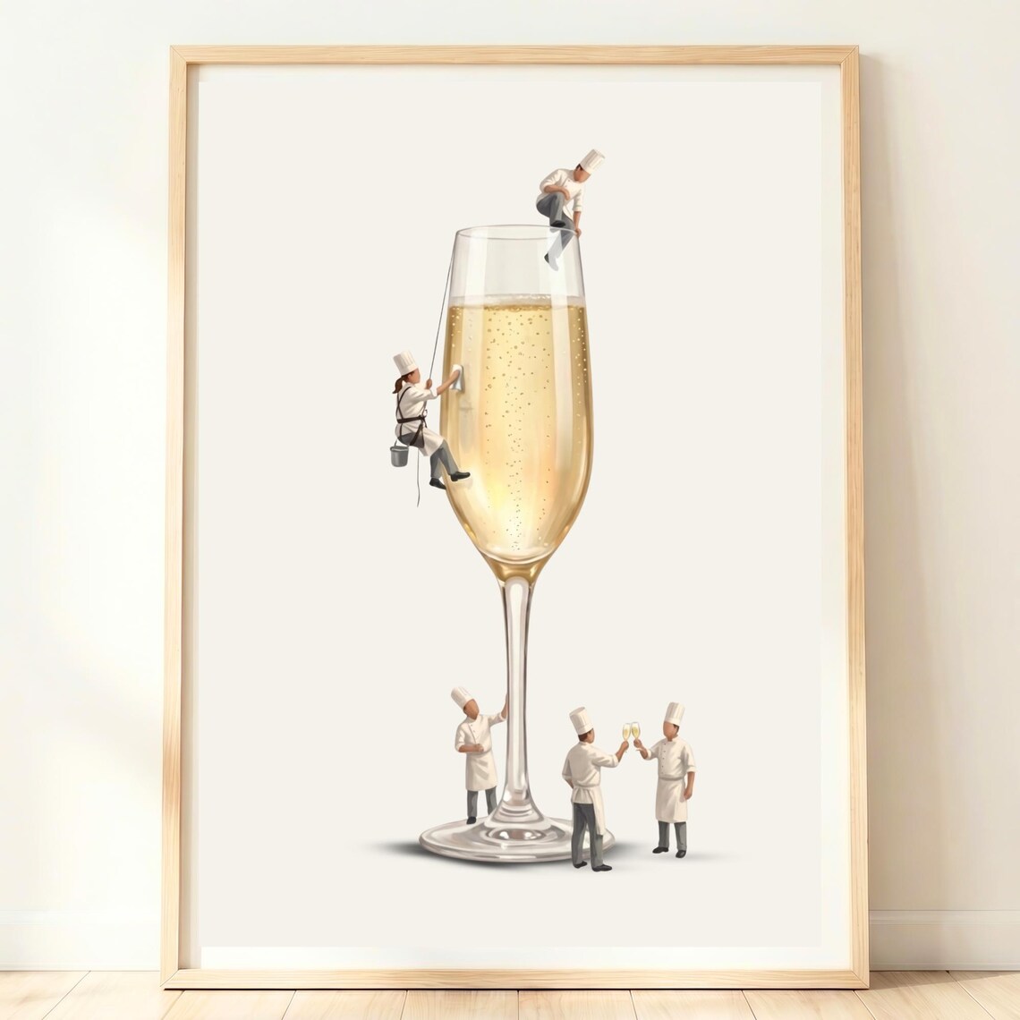 Champagne Art Print, Elegant Celebration