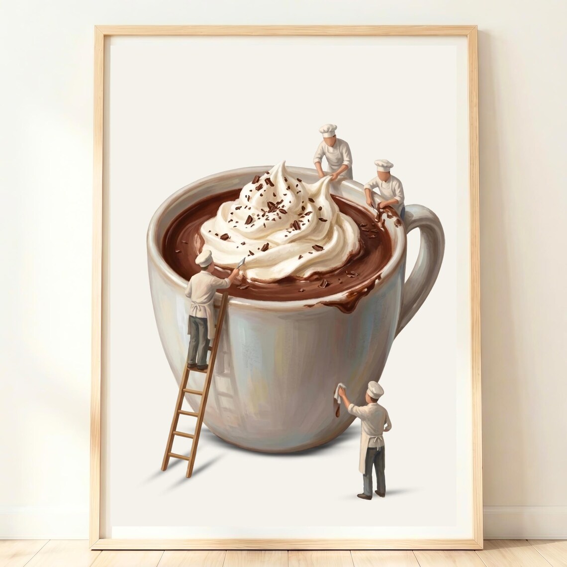 Hot Chocolate Kitchen Print, Cosy Winter Decor