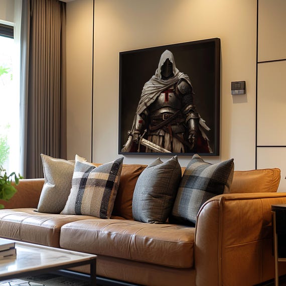 Anime Knight Sword Poster Photorealistic Style Painting Pixel Art Muted Colors Cinematic Vibe Flat Shading Unique