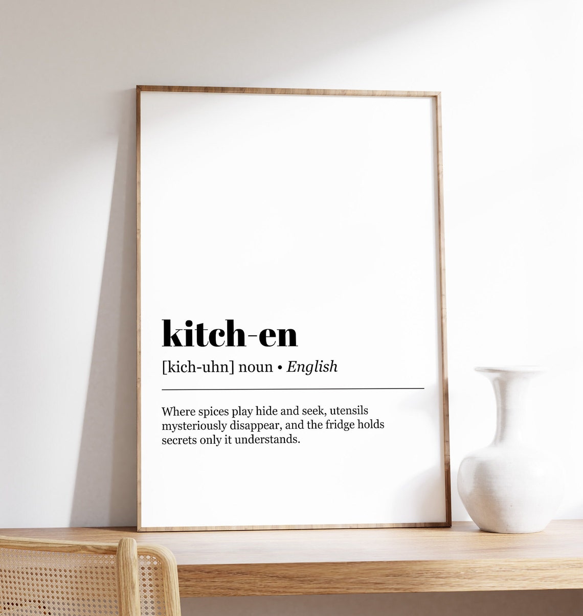 Kitchen Definition Print Humor Funny Home Decor Cooking Lighthearted And Poster