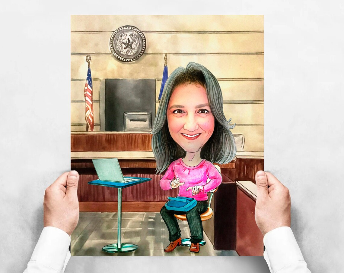 Custom Graduation Caricature Portrait From Photo For Her Poster - Image 4