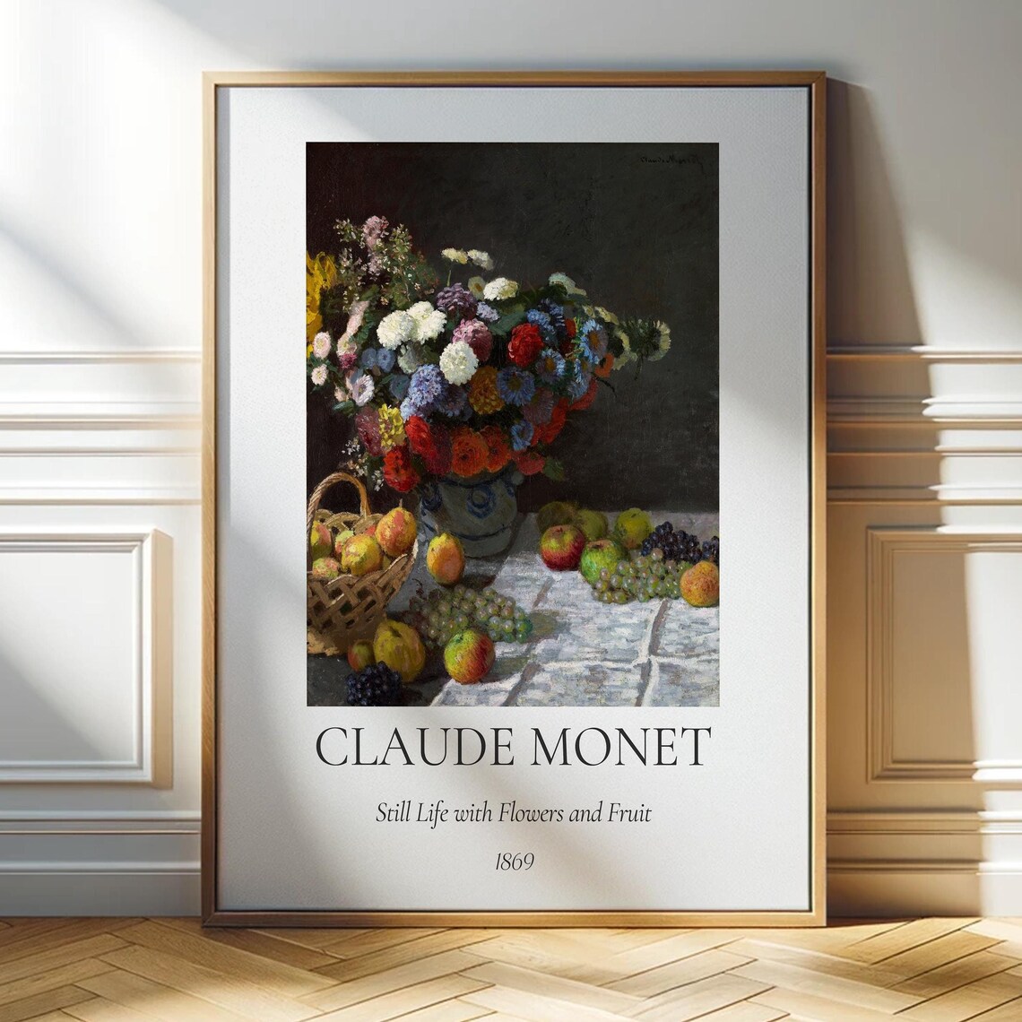 Claude Monet Still Life Flowers And Fruit 1869 Exhibition Wall Art