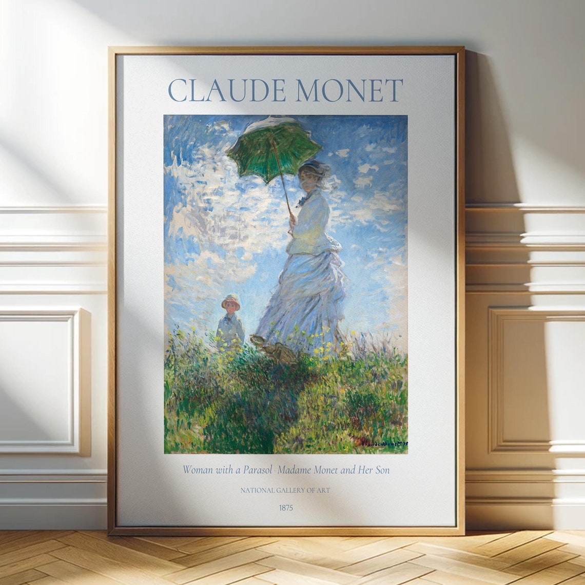 Claude Monet Art Print Madame Monet And Her Son Monet Exhibition Poster Monet Paintings Woman With A Parasol Famous Artist Posters