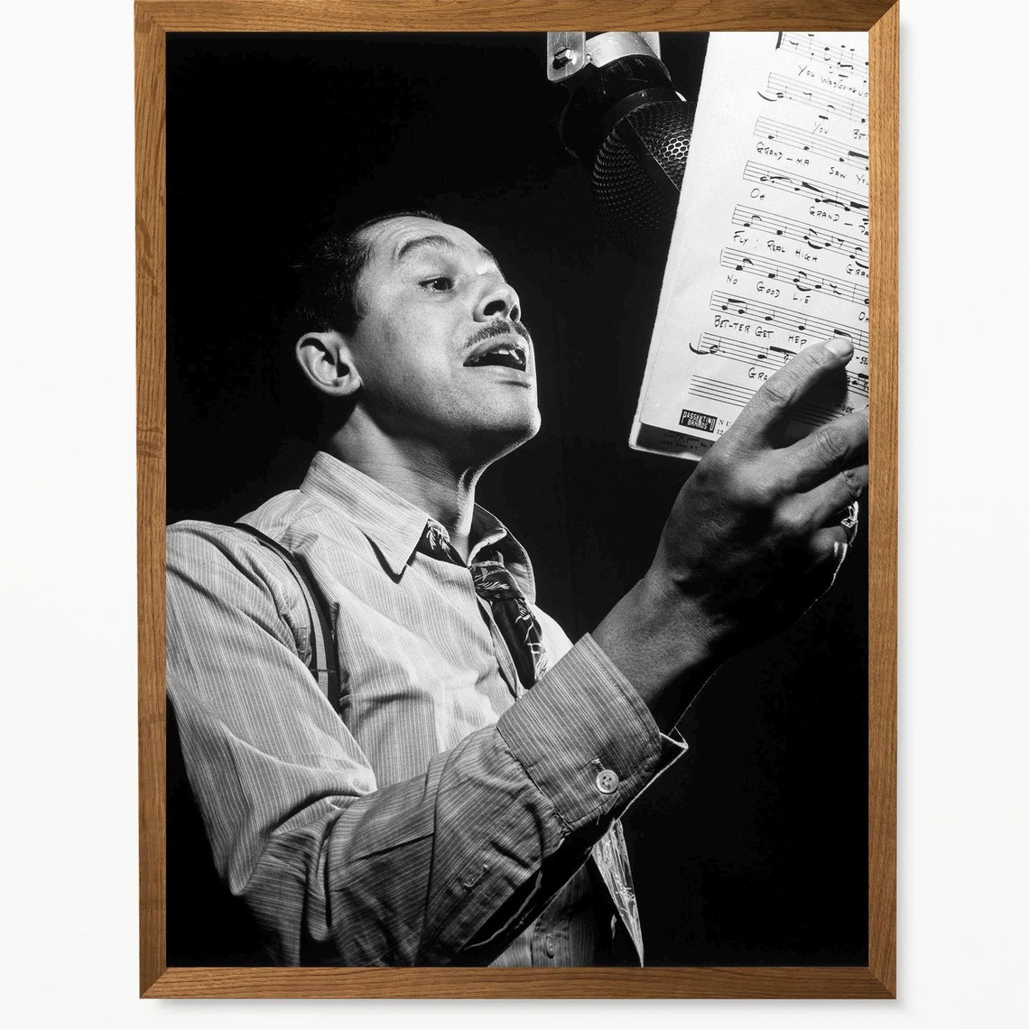 Cab Calloway Swing Era Jazz Singer Microphone Studio Portrait Print