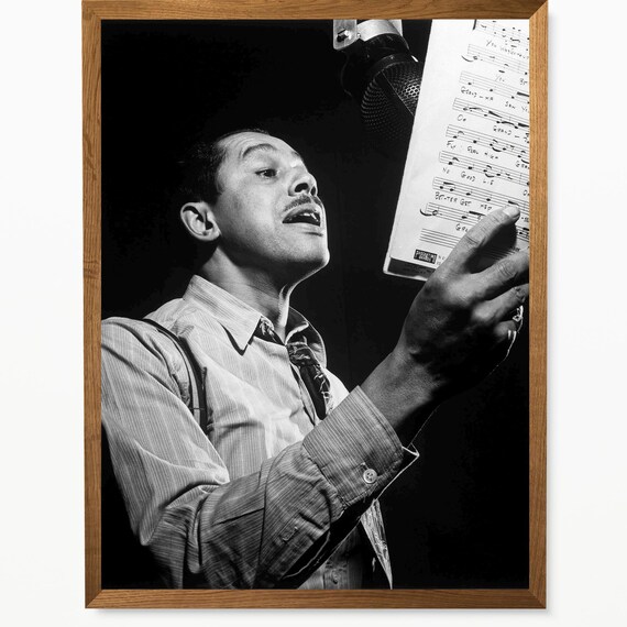 Cab Calloway Swing Era Jazz Singer Microphone Studio Portrait Print