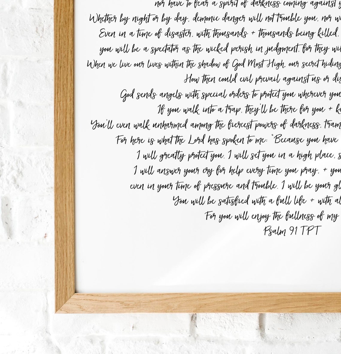 Psalm 91 TPT Scripture Passage Palm Trees Bible Verse Poster - Image 3