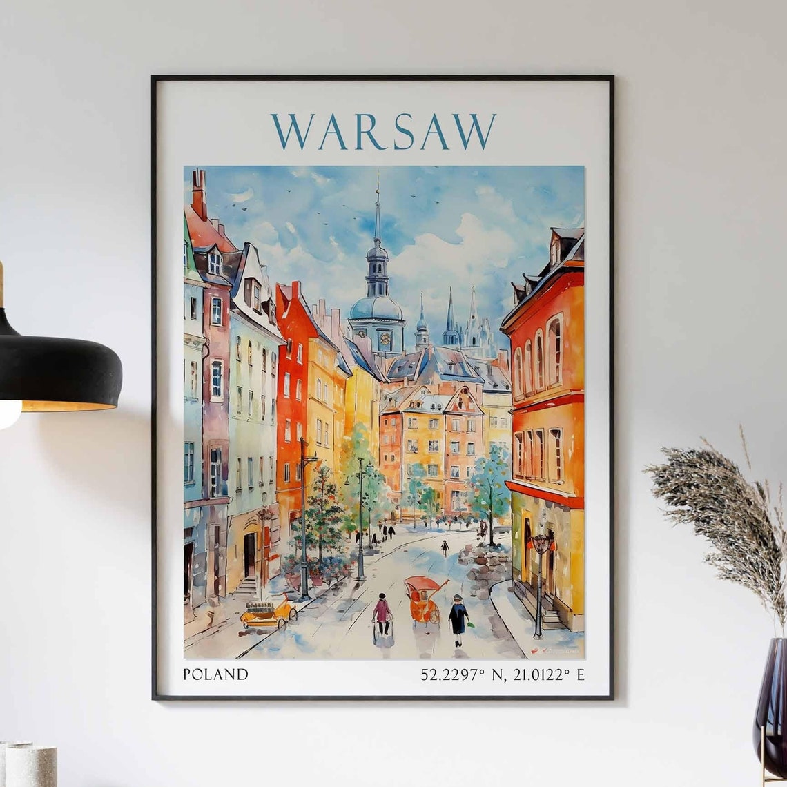 Warsaw Cityscape Print Warsaw Home Decor European City Art Print Warsaw Wall Art For Poland Enthusiast Gift Wall Hanging Warsaw Poland Decor
