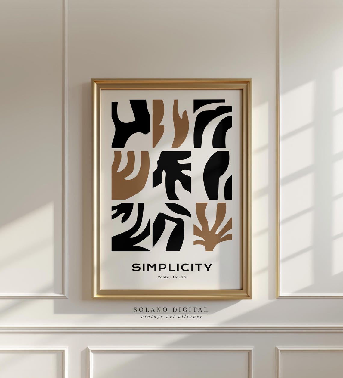 Simplicity Mid Century Abstract Grid Modern Art Poster No 28