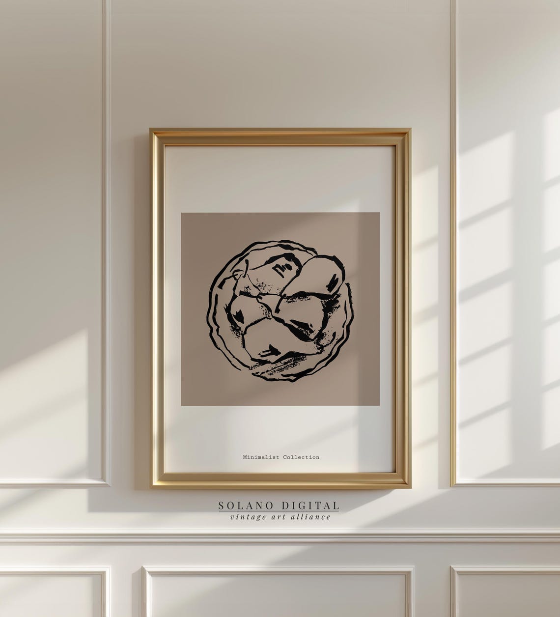 Minimalist Fruit Bowl Line Drawing Poster Pear Kitchen Sketch