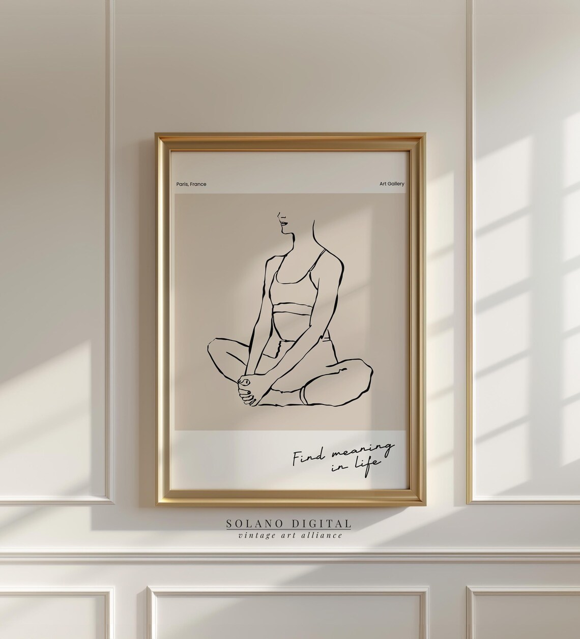 Mindful Woman Yoga Meditation Find Meaning In Life Quote Poster