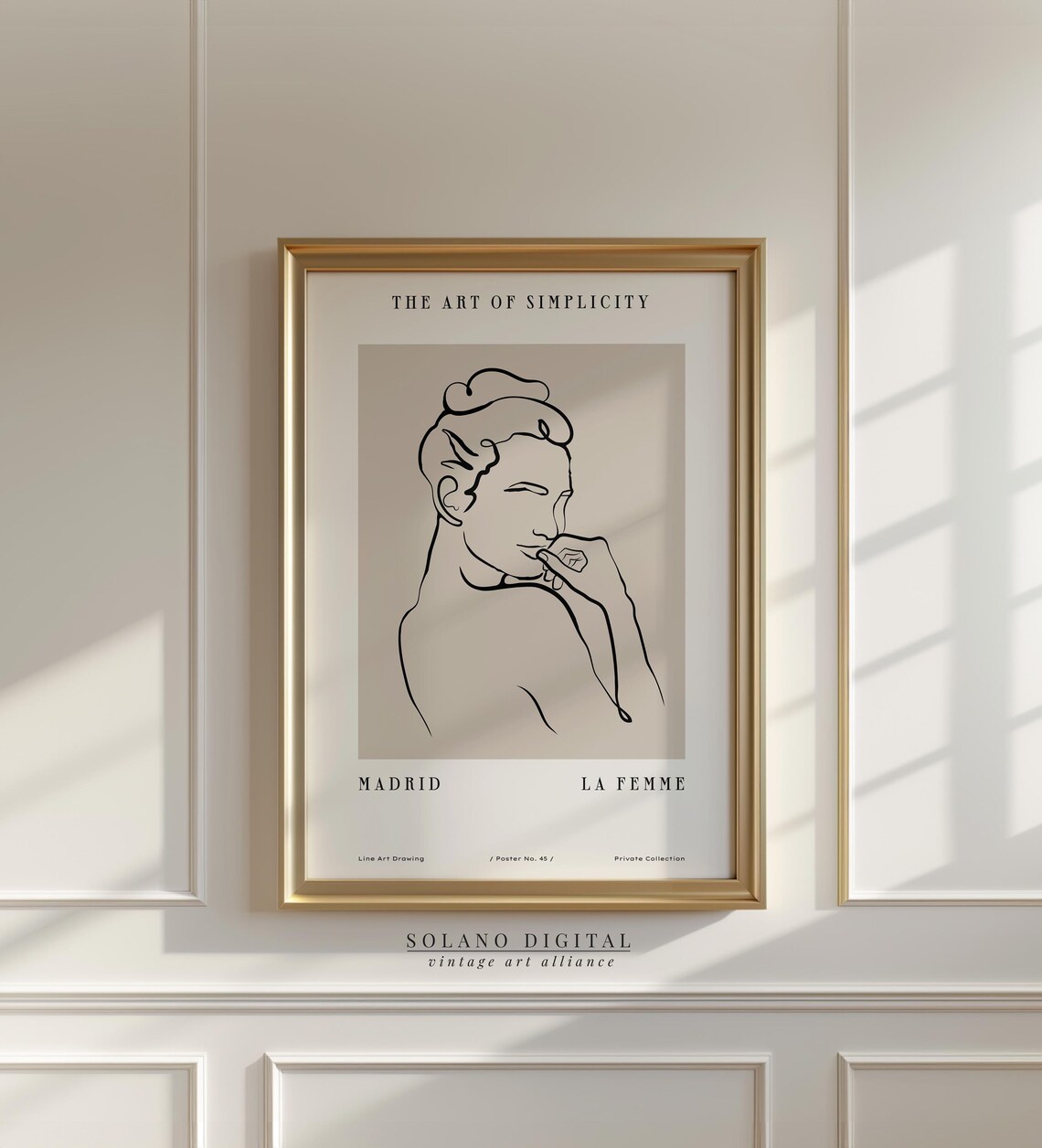 La Femme Madrid The Art of Simplicity Minimalist Line Drawing Poster