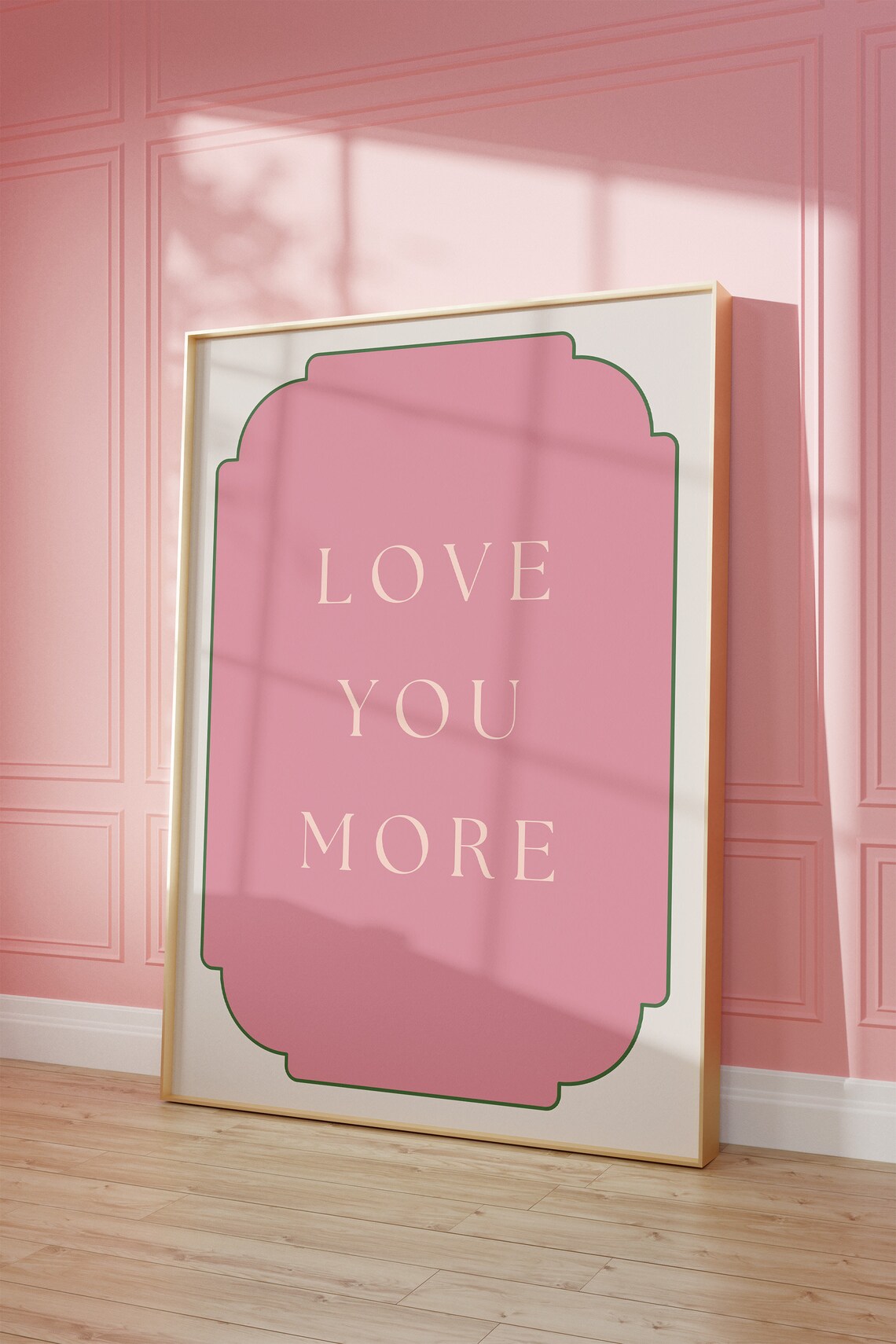 Love You More Quote Print, Romantic Wall Art - Image 4