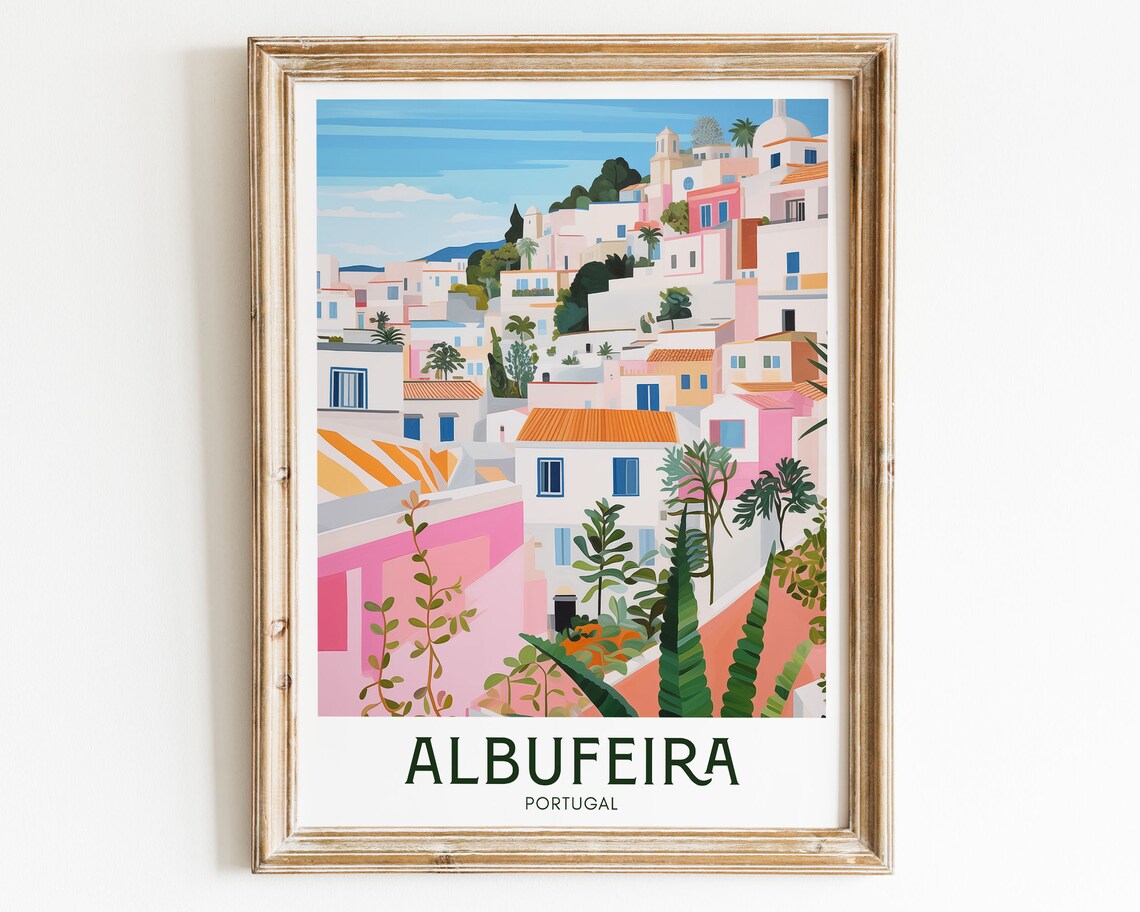 Portugal Travel Poster, Albufeira Lisbon City Print - Image 3