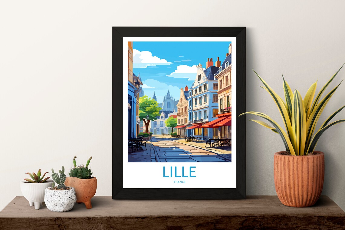 Lille Travel Poster, France Wall Art Print - Image 3