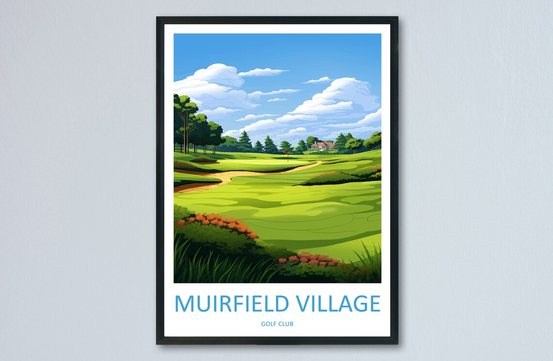 Muirfield Village Golf Club Rolling Fairway Daytime Travel Poster