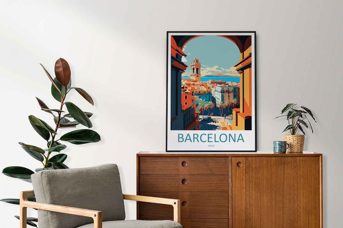 Barcelona Travel Poster, Spain Home Decor - Image 2